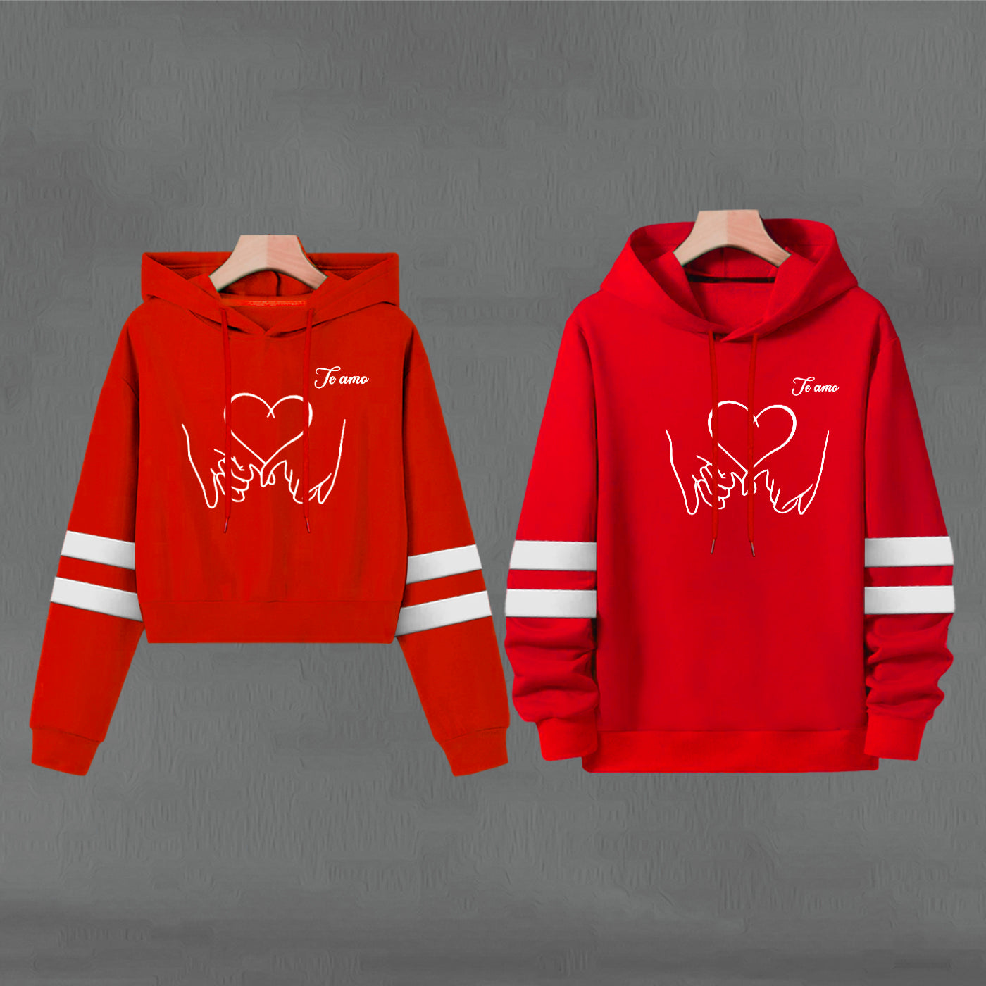 Buso Buzo Hoodie Manos Rojo