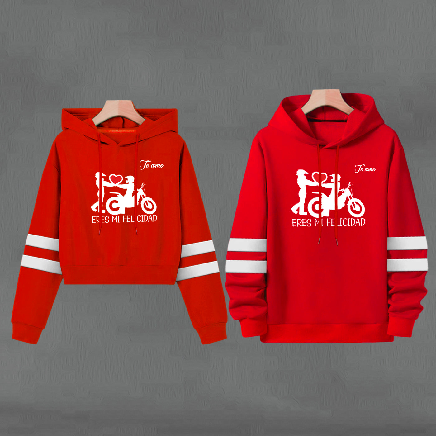 Buso Buzo Hoodie Moto frase Rojo