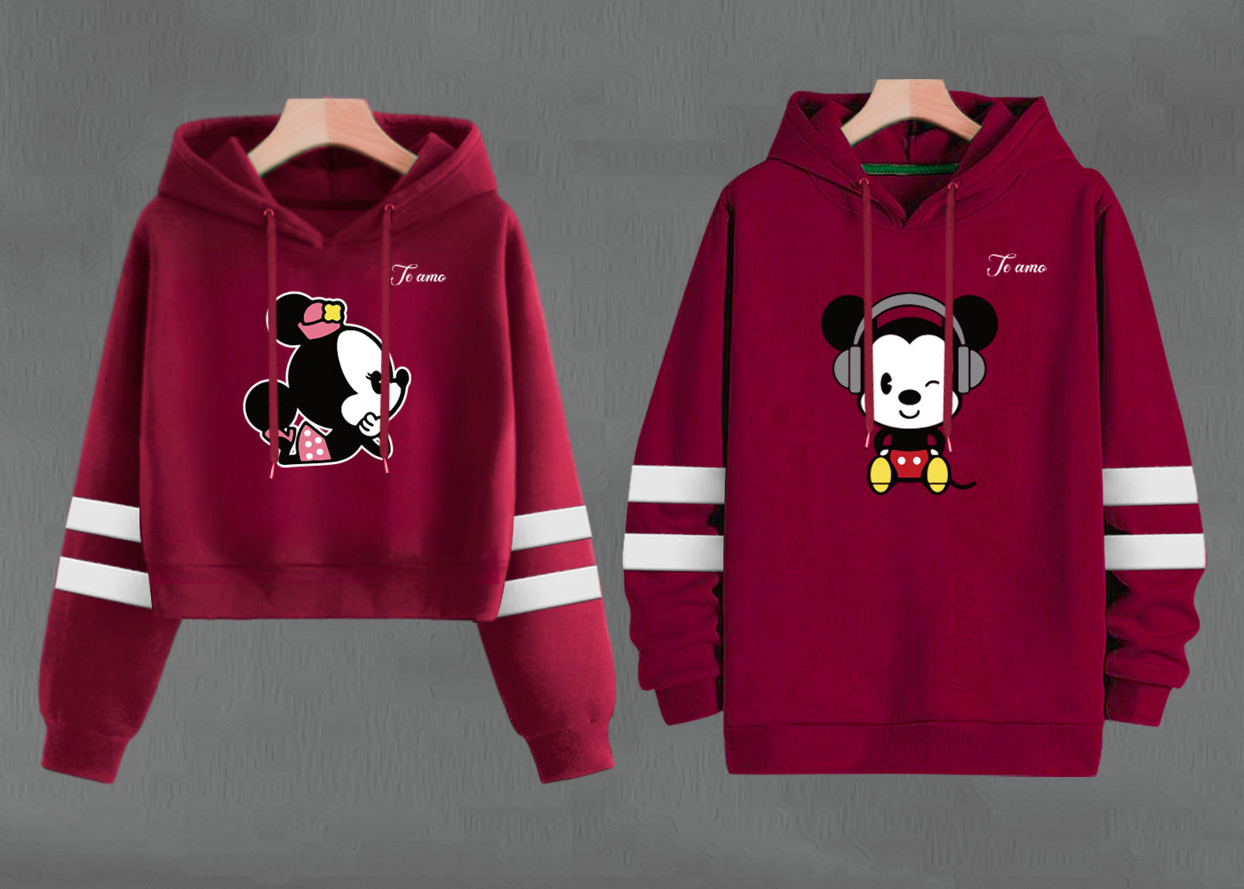 Buso Buzo Hoodie Mickey Mouse Vinotinto