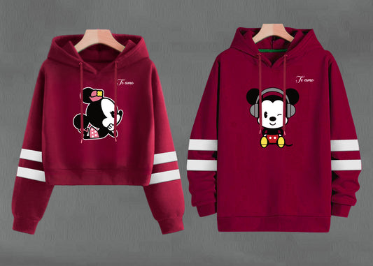 Buso Buzo Hoodie Mickey Mouse Vinotinto