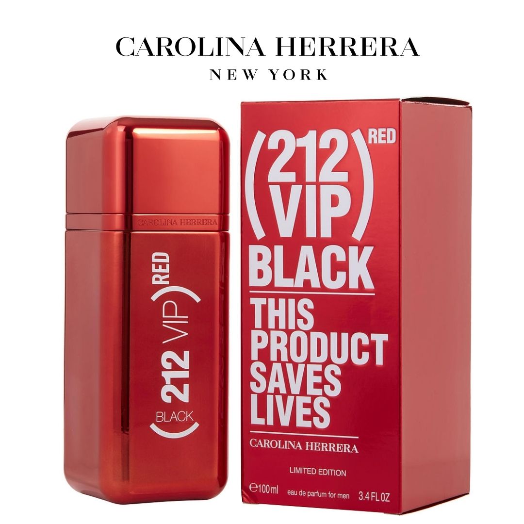 212 VIP BLACK RED PERFUME PARA CABALLERO CAROLINA HERRERA