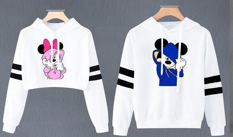 Buso Buzo Hoodie Mickey Y Minnie