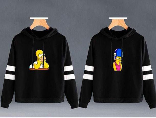 Buzo, buso hoodie Homero y Marge