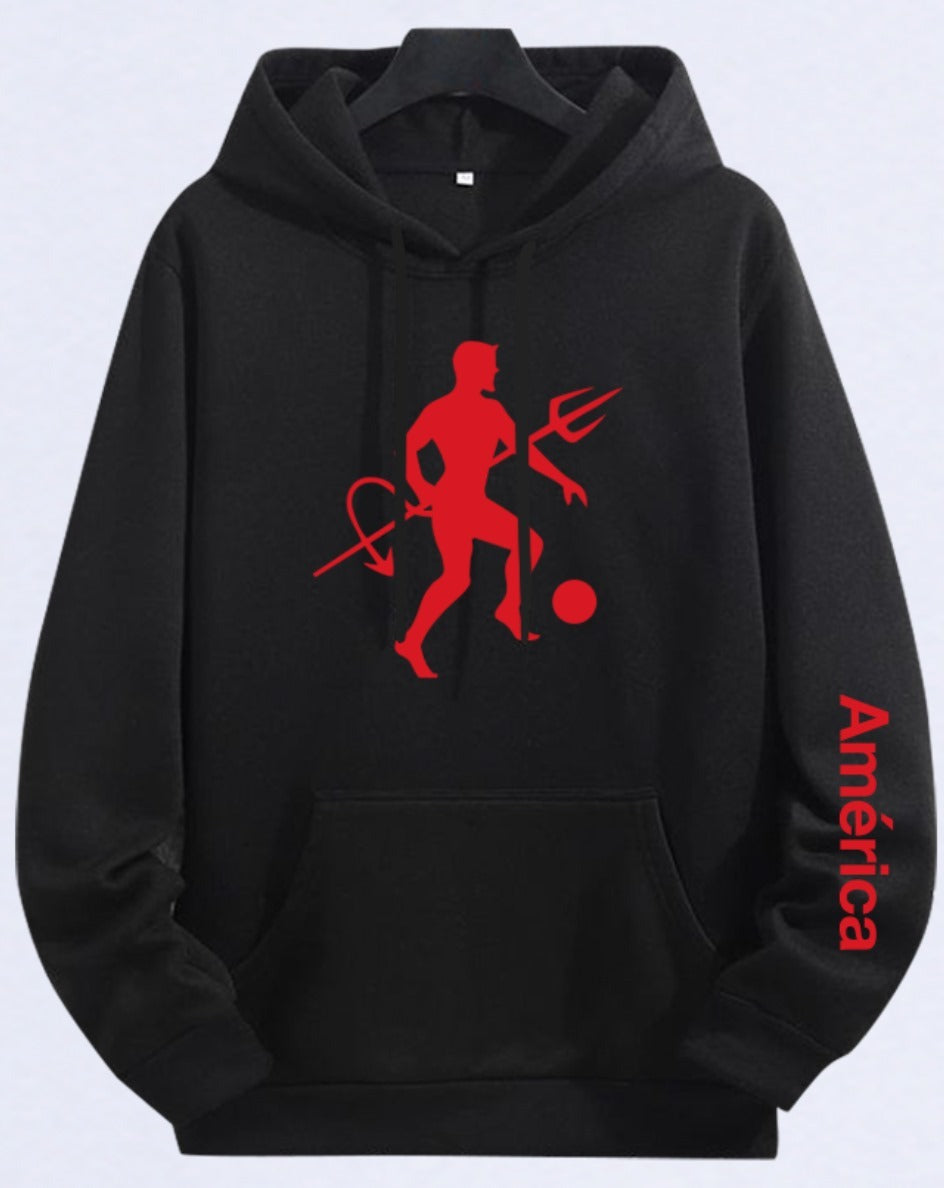 Buzo Buso Hoodie Negro America