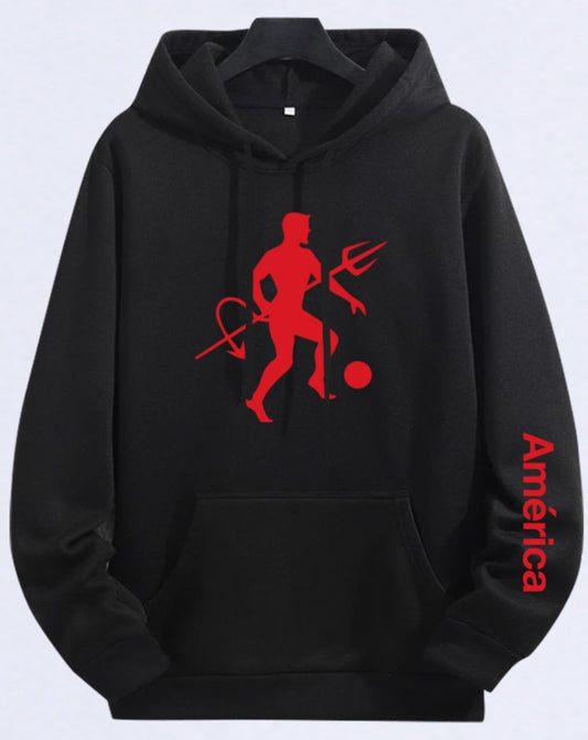 Buzo Buso Hoodie Negro America