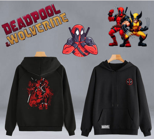 Buzo Buso Hoodie Negro Dead Pool 3