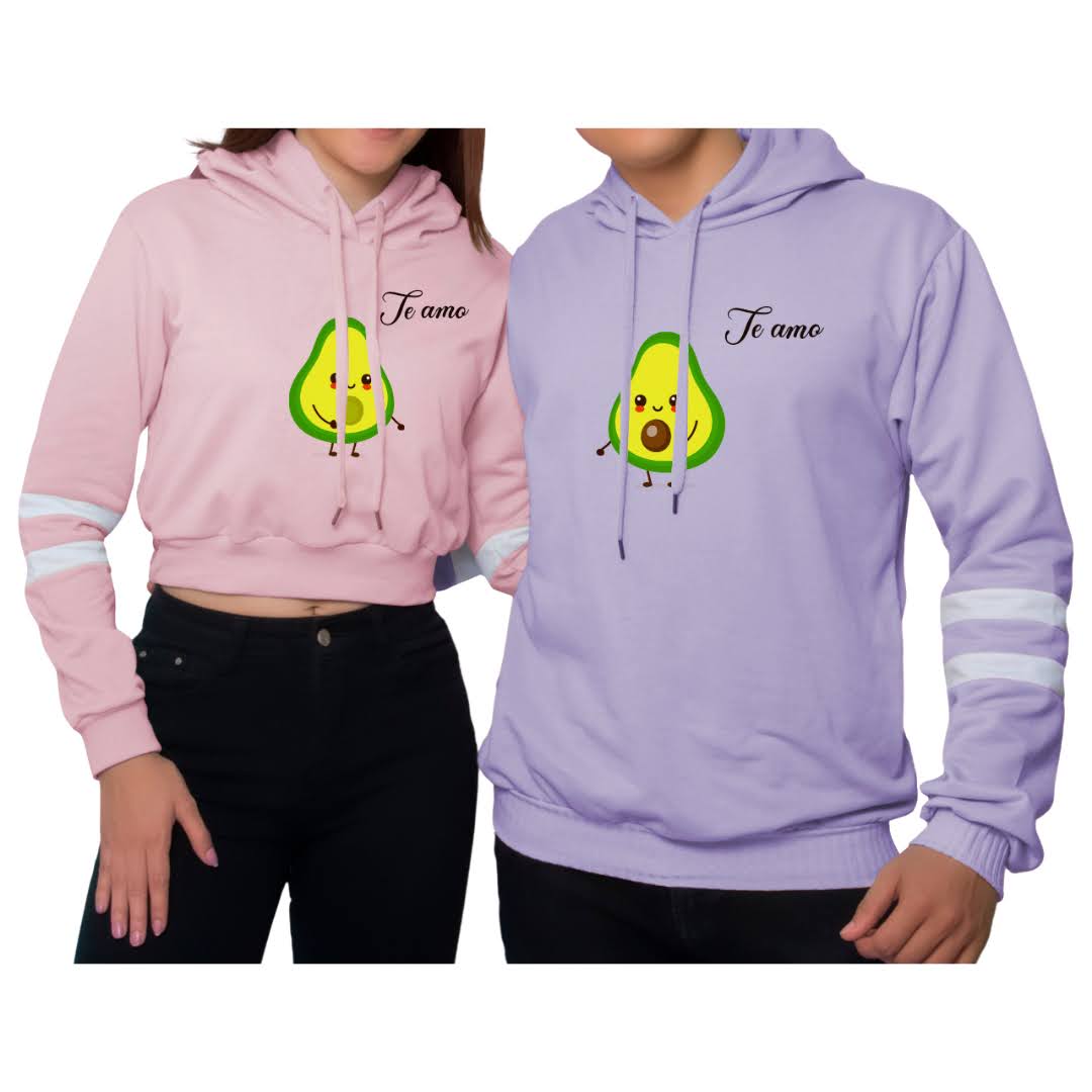 Buzo Buso Hoodie Pareja Aguacate