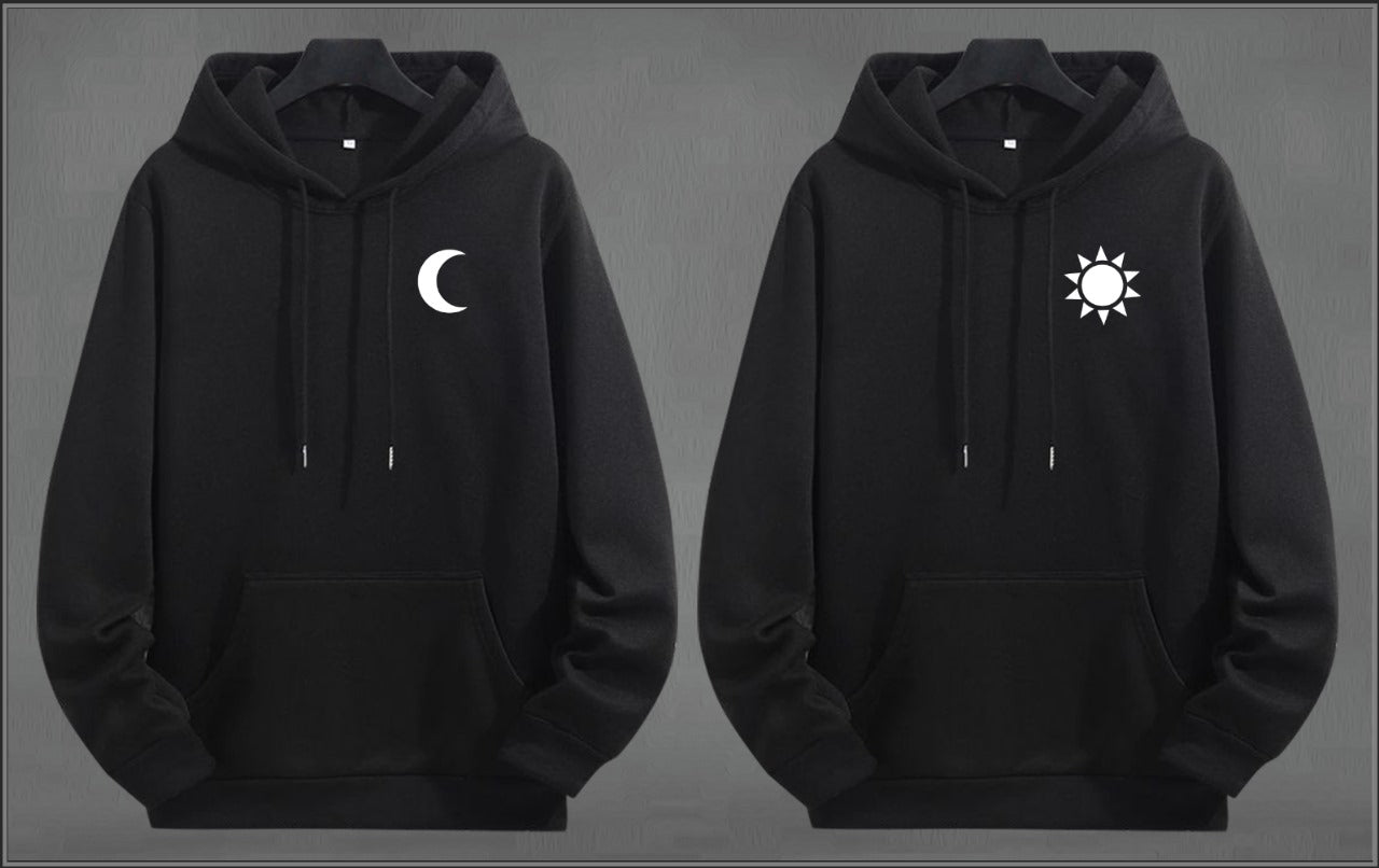 Buzo, Buso Hoodie negro Sol y Luna