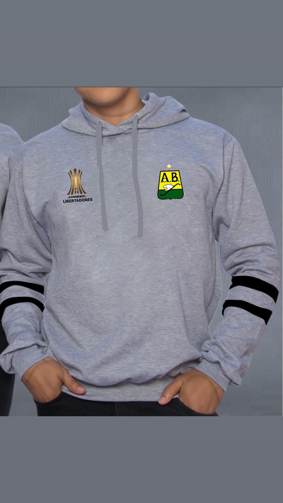 Buzo Saco, Hoodie Gris Atletico Bucaramanga