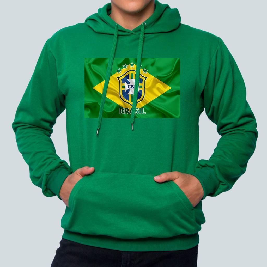 Buzo, Saco Hoodie Verde Brasil