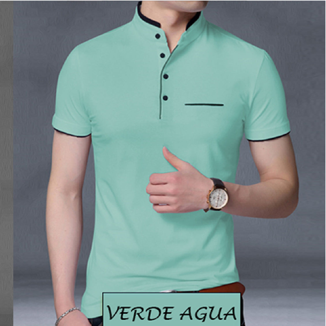 Camisa Buzo Polo Botones Manga Corta