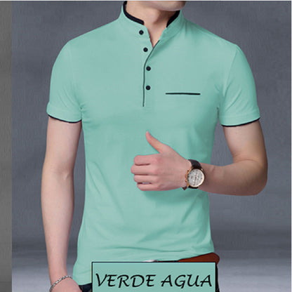 Camisa Buzo Polo Botones Manga Corta