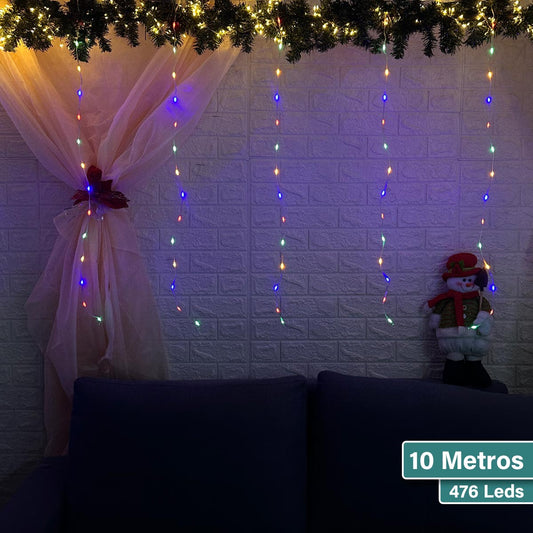 Cortina Luces LED Navidad 10x1 M Decoracion 1776