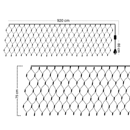 Luces Led Malla Blanca 720 Luces Decoracion Navidad 10 Metros 2149