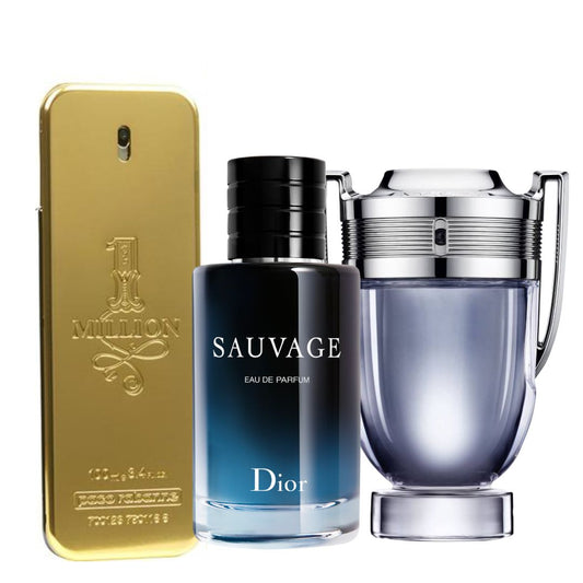 PROMO 64 (ONE MILLION + SAUVAGE + INVICTUS) PERFUMES EN OFERTA 100 ML