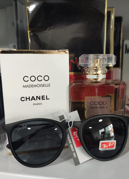 COMBO COCO MADEMOISELLE CHANEL + GAFAS RAYBAN ROSA PARA DAMA