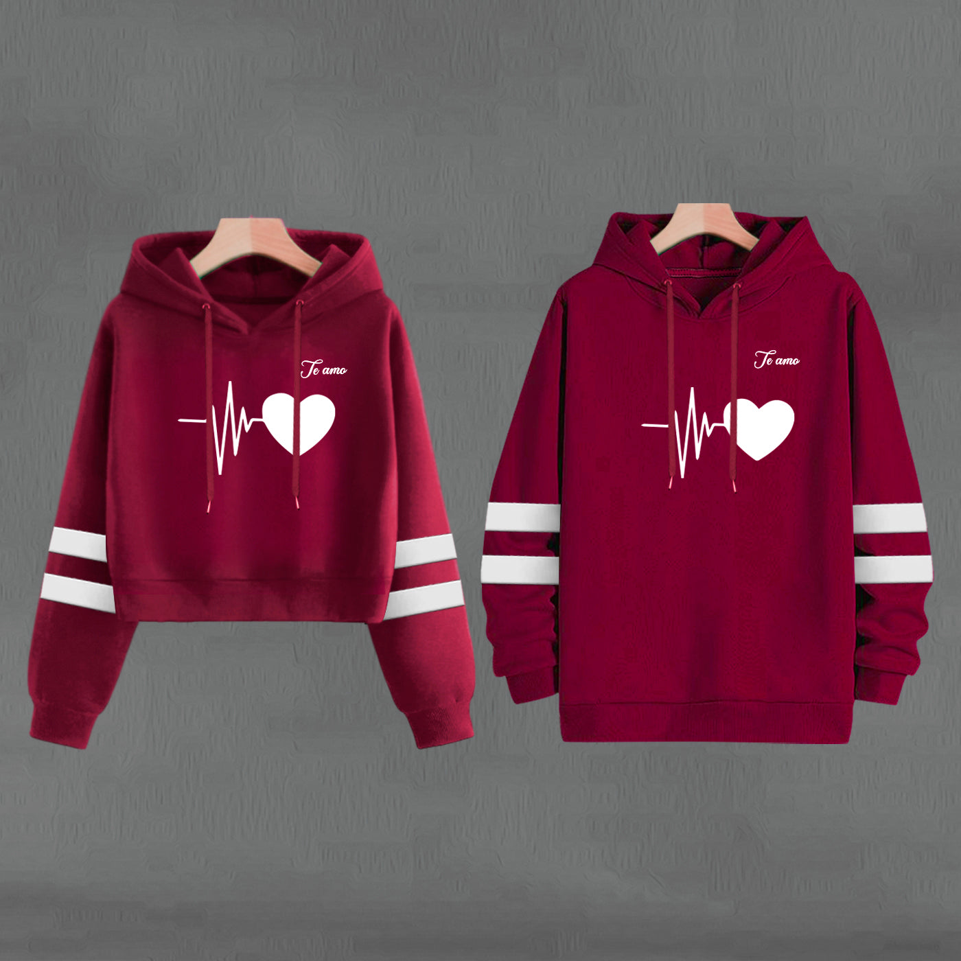 Buso Buzo Hoodie Corazon Rojo