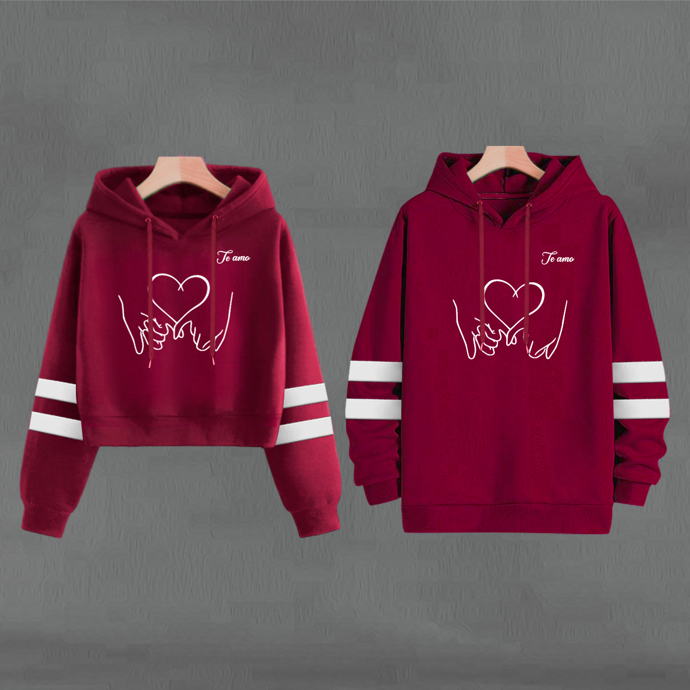 Buso Buzo Hoodie Manos Rojo