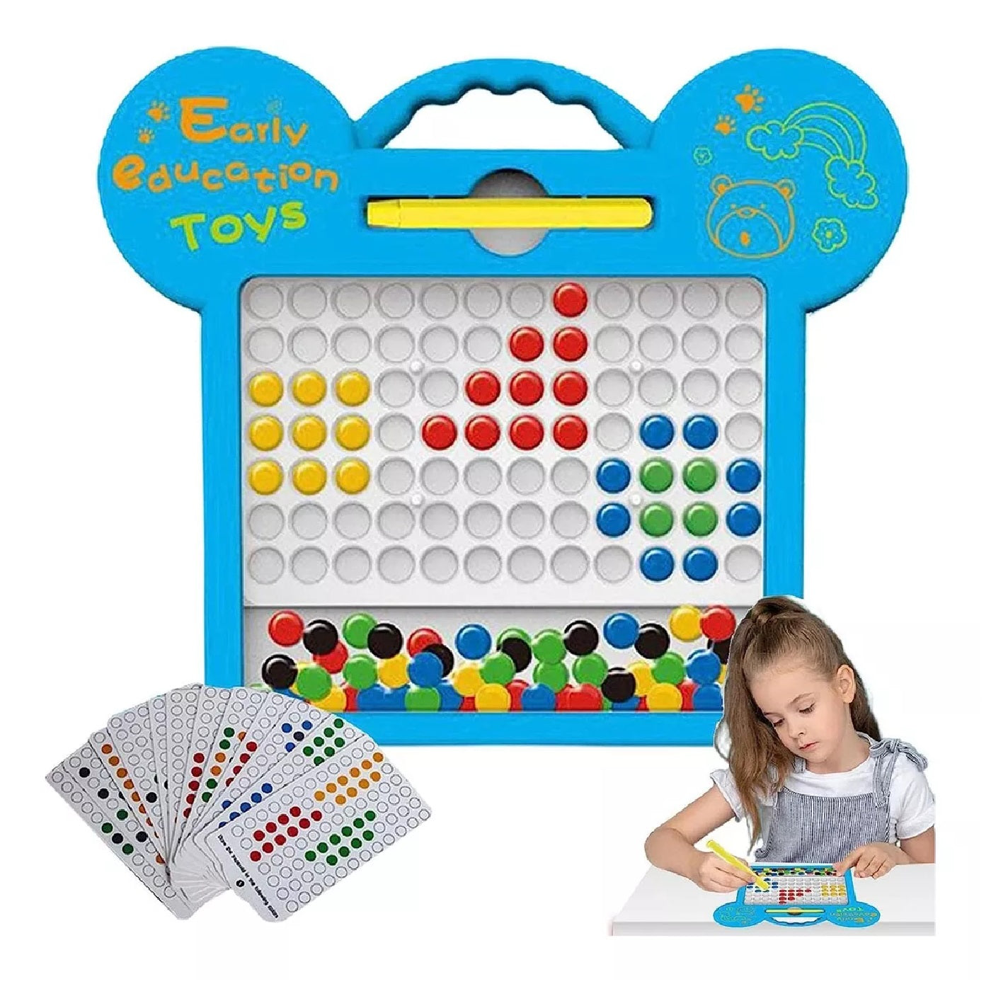 Tablero De Dibujo Fichas Magnéticas Juego Interactivo Niños